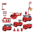 thumbnail image 2 of 14-Piece Fire Truck Playset for Kids, Fire Station Toy Set with Educational Rescue Vehicles,Birthday Christmas Gift for 3 Year Old Boys,H, 2 of 6