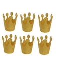thumbnail image 5 of WHAMVOX Golden Birthday Party Hats with Glitter Design for Kids and Adults Proper Size PVC Crowns 12pcs, 5 of 8