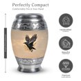 thumbnail image 2 of MUKTIVE Crow Human Urns for Ashes Adult Male - Memorial Urns for Human Ashes Large Adult - Beige Decorative Urn for Cremated Women - 10 Inch Large Urn for, 2 of 7
