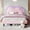 Pink, variant on LUXOAK Queen Bed Frame with LED Light,Adjustable Cloud Headboard,No Box Spring Needed,Cream