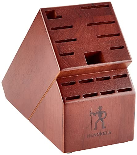HENCKELS Razor-Sharp Solution 18-pc Knife block set, Chef Knife, Steak Knife, Utility Knife, Dark Brown, Stainless Steel