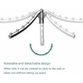 thumbnail image 4 of Perchero de pared plegable, puerta plegable para colgar en la pared, percha para ahorrar espacio, tendedero para organizar ropa, tendedero de pared plegable, 2 piezas, 4 of 5