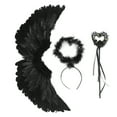 thumbnail image 4 of Darkness Angel Wing Set Halloween Devil Angel Wing Set Adult Angel Wing Set Devil Costume Cosplay 3 Pack Devil Angel Wing Set Handcrafted Lightweight Adult Angel Wing Set For, 4 of 8