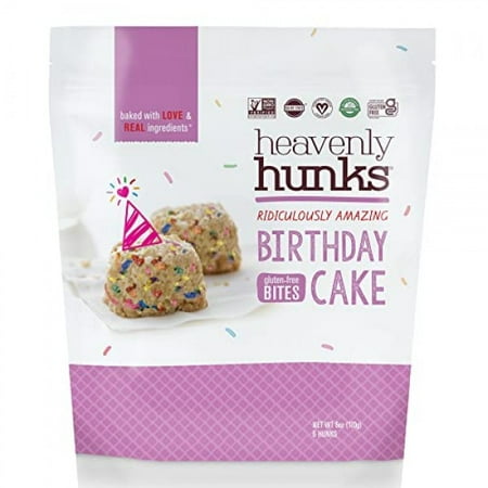 E and C's Snacks Heavenly Hunks Gluten Free, Vegan Birthday Cake Cookies, 6 oz, 6 Count