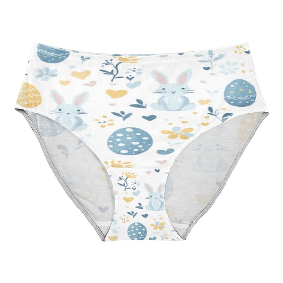 Women's Underwear Blue Easter Bunnies and Eggs Hipster Panties Underwear for women, X-Small