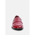 thumbnail image 4 of EMILIA Burgundy Patent Stud Penny Loafers, 4 of 6