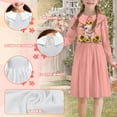 thumbnail image 6 of DISNIMO Kids Pig Dress Girls Sunflower Dress Size 3/4 Girls Dresses Long Sleeve Collar Dress Girls Midi Dress Fall Kids Swing Casual Dress Girl Collared Dress for Children Skater Dress Girls, 6 of 7