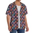 thumbnail image 2 of Fotbe Octopus in love Camisa Estampada de Manga Corta para Hombre, Casual de Verano, Estilo Playero, Sin Arrugas-Small, 2 of 5