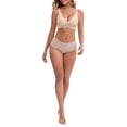 thumbnail image 2 of INSPIRE CHIC Women's Deep V-Neck Wireless Everyday Bras Adjustable Spaghetti Straps Push-Up Seamless Soft Lingerie M Light Beige, 2 of 4