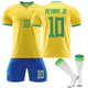 thumbnail image 1 of Neymar Jr #10 Kids Football Kits Football Shirt Training Suit Brazil Away Brazil Home Brazil home, 1 of 2
