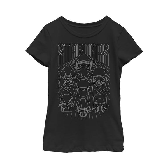 Girl's Star Wars: The Rise of Skywalker Dark Side Streak Graphic Tee Black Medium