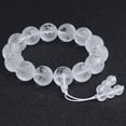 thumbnail image 2 of Pulsera de mantra de seis caracteres con cristales blancos esmerilados y letras bronceadas Pulsera de mantra Daming, 2 of 6