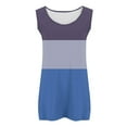 thumbnail image 6 of HaoXianJian Plus Size Tank Tops for Women Summer Sleeveless Crew Neck T-Shirts Tops Casual Tees Tunics Shirts Color Block Sleeveless Womens Tops Going Out Tops for Women L-5X, 6 of 6