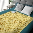 thumbnail image 2 of Yibo French Fries Lightweight Super Soft Cozy Throw Blanket Warm and Lightweight Soft Flannel Blankets Medium for Teen Bed Blanket, 2 of 7
