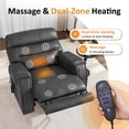 thumbnail image 6 of MCombo 27‘’ Extra Wide Oversized Power Recliner Chair for Big Tall Adults, Faux Leather, Dark Grey, 6 of 9