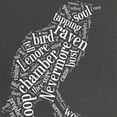 thumbnail image 2 of CafePress - The Raven By Poe As A Word Cloud Maternity T Shirt - Maternity Dark T-Shirt, 2 of 3