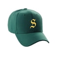 thumbnail image 2 of Daxton Structured Baseball Hat Cap Curved Visor Old English Font Hunter Hat Gold S, 2 of 4