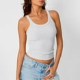 thumbnail image 4 of Timegard Womens Tank Top Ribbed Plus Size U Neck Slim Comfy Sleeveless Workout Gym Tee Camis Summer, 4 of 7
