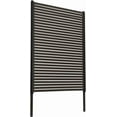 thumbnail image 2 of Metal Outdoor Privacy Screen with Stand, Rustproof Metal Adjustable Height Decorative Fence Panels for Outside Backyard Garden Patio Privacy Screen(Brown-Retangle), 2 of 14