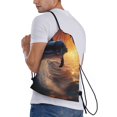 thumbnail image 2 of Bingfone Sunset Dancing Dolphin Drawstrings Backpacks Bags for Men Women Gym Drawstrings Bag-Medium, 2 of 8