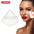 thumbnail image 2 of 2 Pack Triangle Powder Puff - Makeup Pads Rounds Foam Makeup Wedges for Foundation with Aloe 12 Pack Makeup Sponges ReusMakeup Pad Holder Make up Sponges Bundle for Loose Powder Body Make up, 2 of 8