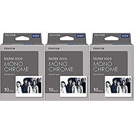 3 Boxes Of Fujfilm Instax Film Wide Monochrome Film 10 Exposures