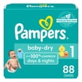 thumbnail image 1 of Pañales Pampers Baby-Dry Talla 1, Paquete de 88 Desechables, 1 of 8