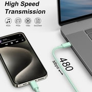 2 Pack for iphone 15/16 wallCharger Fast Charging , 20W USB C Wall Charger Block with 6Ft Type C Cable Compatible for iphone 15/15 Pro/15 Pro Max, Air 5/4 , Samsung Galaxy and Android Phone,green