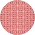 thumbnail image 1 of Ahgly Company Machine Washable Indoor Round Transitional Light Salmon Pink Area Rugs, 5' Round, 1 of 7