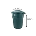 Hyper Tough 32 Gallon Heavy Duty Plastic Recycling Garbage Can