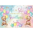 thumbnail image 3 of Gender Reveal Vinyl Backdrop,He or She Photography Background,10x8ft,Baby Shower Bear Photo Studio Backdrops for Party Decorations, 3 of 3
