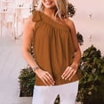 thumbnail image 2 of Sngxgn Womens Tank Tops Summer Tank Shirt V-Neck Sleeveless Blouse Camisole(Coffee,M), 2 of 5