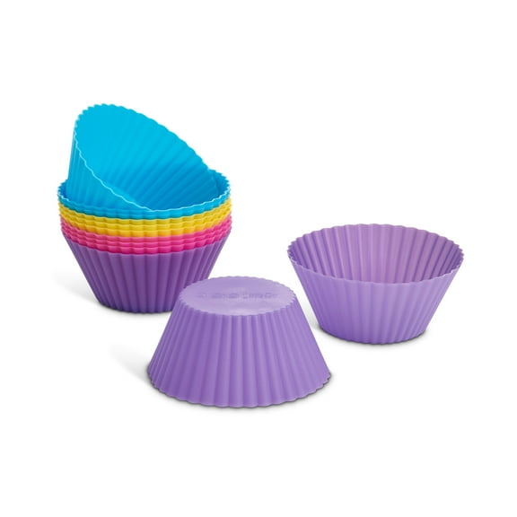 Mrs. Anderson’s Baking Rainbow Silicone Muffin Cups, European-Grade, Regular Size, Set of 12