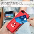 thumbnail image 7 of for iPhone 8 Plus / 7 Plus Phone Case Wallet with Crossbody Strap & Card Holder, Premium PU Leather Case, 360 Ring Holder Kickstand Durable Protective Women Men Cover for iPhone 8 Plus / 7 Plus,Red, 7 of 7