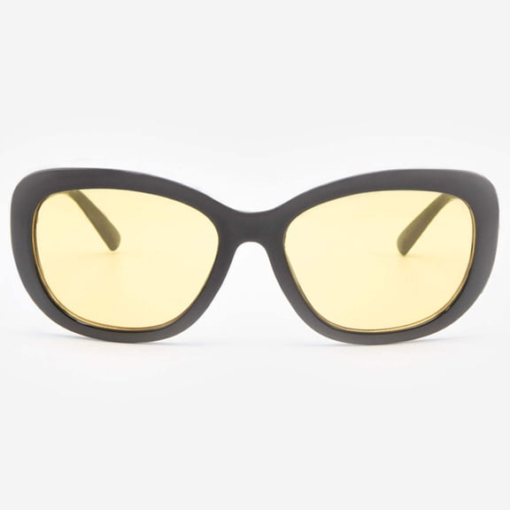Night Vision Glasses Anti Glare Night Driving Glasses Yellow Tinted Sunglasses for Men and Women with HD Yellow Glasses for Night Driving Sun Glasses Vintage Venice in Black