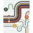 thumbnail image 2 of Averinos, Melissa 12x14 Gold Ornate Wood Framed with Double Matting Museum Art Print Titled - Retro Subway I, 2 of 4