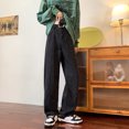 thumbnail image 4 of High Street-pantalones vaqueros de pierna ancha para hombre, Jeans rectos, sueltos, con cremallera y bolsillo con botones, estilo coreano, moda americana Original, otoño e invierno, 2023, 4 of 4