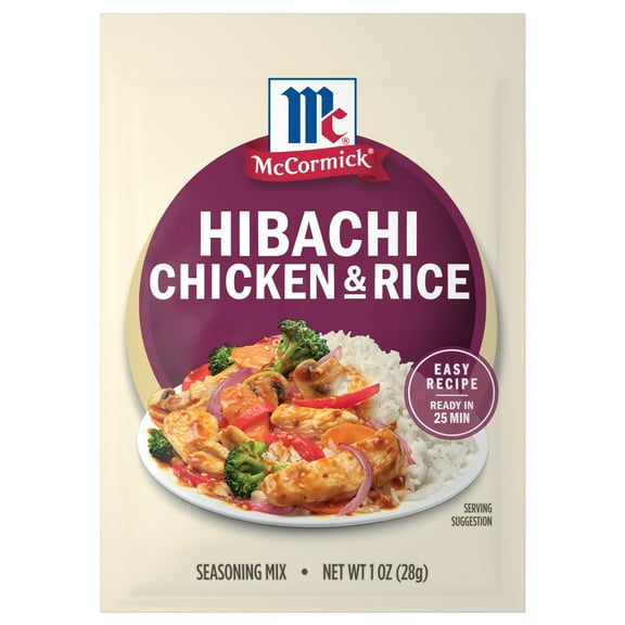 McCormick Hibachi Chicken & Rice Seasoning Mix, 1.0 oz Packet