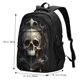thumbnail image 5 of Balery Gold Pattern Skull Mochila con carga USB para hombre y mujer - Mochila impermeable y antirrobo para laptop con puerto USB para viajes, trabajo, 5 of 7