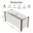 thumbnail image 2 of QinaQin Aluminum Planter Box, Modern Style Raised Garden Bed, Rounded Corners, Cut-Resistant Edges, Deep Design with Drainage Holes, Suitable for Outdoor Patios and Balconies, 2 of 10