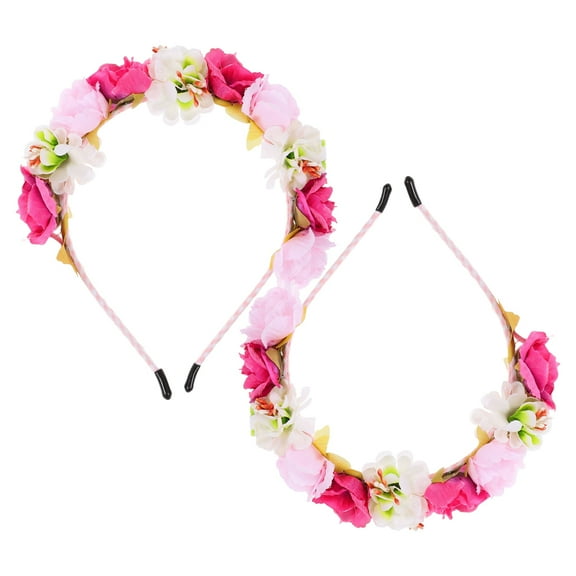Homoyoyo 2Pcs Fairy Crowns for Women Floral Headband for Elegant Design Wedding Party Hair Accessories Multi