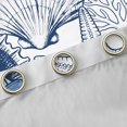 thumbnail image 4 of Manfei Sketch Seashell Bow Blackout Curtains,Starfish Coral Ocean Window Curtains Pack of 2 (38x45 Each), 4 of 6