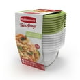thumbnail image 2 of Rubbermaid TakeAlongs 5.2-Cup Square Food Storage Containers, Special-Edition Sharp Lime Green, 8-Pack, 2 of 6