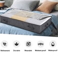 thumbnail image 2 of Koovon Under Bed Storage Bags with Zips, 90L Underbed Storage Containers, Foldable Clothes Storage Organizers for Duvets, Comforters, Bedding, Blankets, Quilts, 4 Pack Gray, 2 of 7