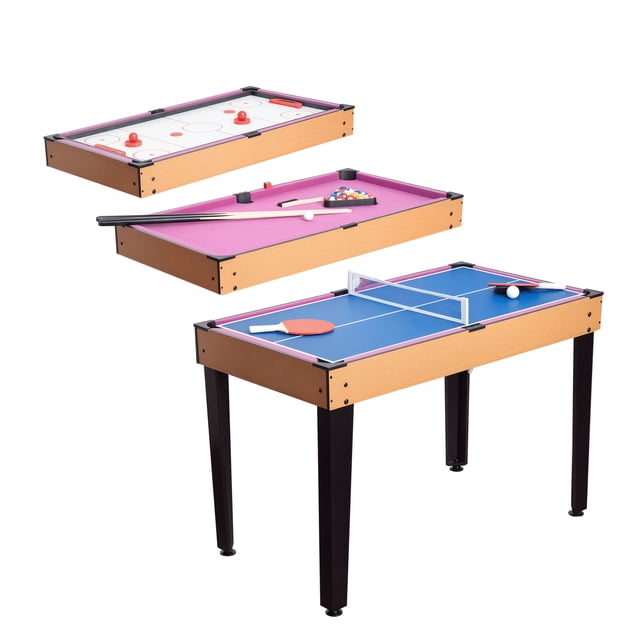 CoSoTower 3 in 1 Multi-use Mini Games Table Tennis Billiard Pool Air Hockey Set with All Accessories