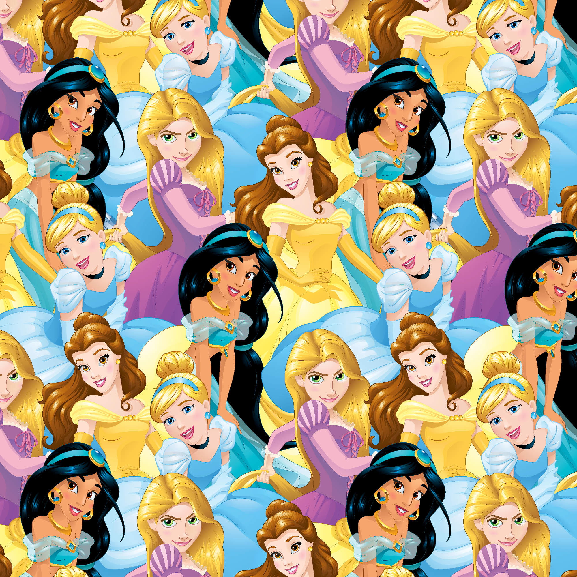 Disney Multi Princess Packed 1 Yard Precut Fabric