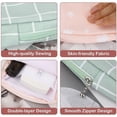thumbnail image 4 of 2 Pack Sanitary Napkin Storage Bag, Menstrual Pad Tampon Zipper Bags Portable Small Items Storage Pouch Feminine Menstruation First Period Bag for Teen Girls Women Ladies (Leafs Grids), 4 of 7