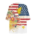 thumbnail image 4 of Guluxicc Women 4th of July Kimono Cardigan Open Front Lightweight Boho Beach Cover Up Casual Loose Summer Vacation Cardigans, 4 of 5