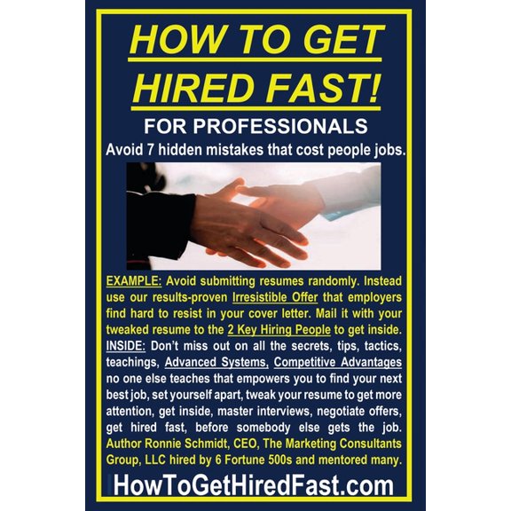 How To Get Hired Fast! "Avoid 7 Mistakes That Stop You From Being Hired" Advanced Teaching Books, (Paperback)