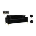 thumbnail image 2 of Meridian Furniture Naomi Contemporary Velvet Sofa in Black, 2 of 8